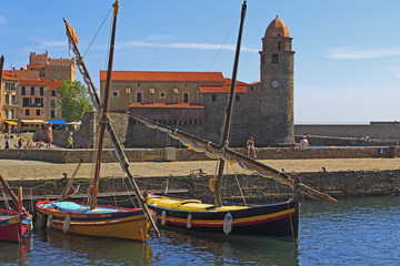 Collioure, barques catalanes