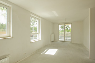 newly constructed room interior