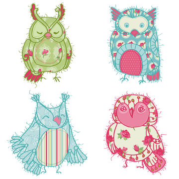 Various Owl Scrapbook Collection  - for your design, scrapbookin