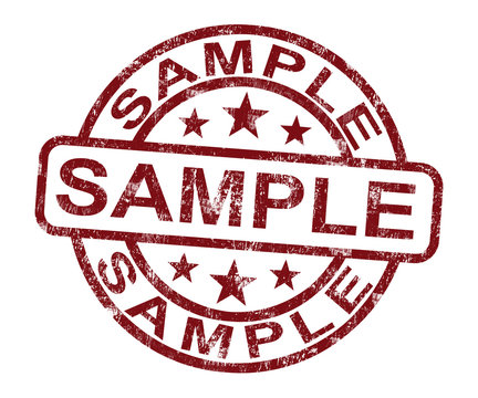 Sample Stamp Shows Example Symbol Or Taste