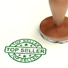 Top Seller Stamp Shows Best Services Or Product