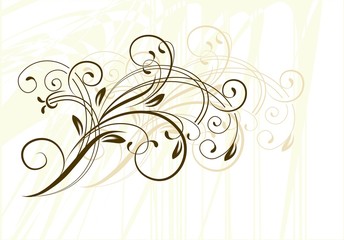 floral background with decorative branch