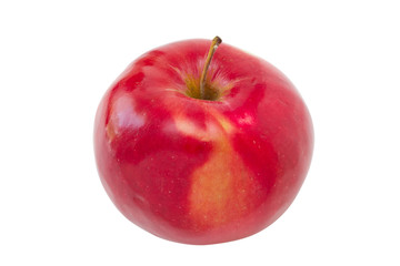 red apple on white background