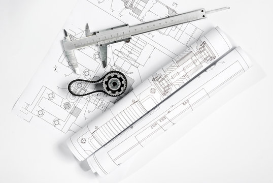 gear and caliper blueprint