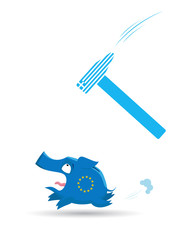 European banking and economy crisis concept