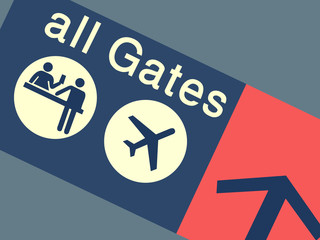 Indicazioni aeroporto vector