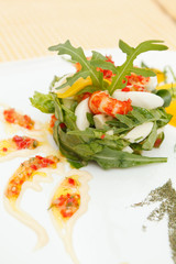 summer salad with shrimps