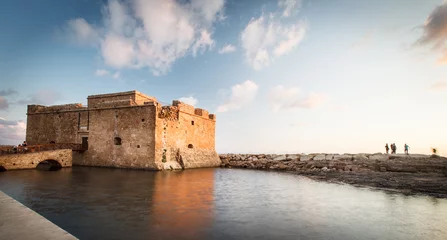 Foto auf Leinwand Late afternoon view of the Paphos Castle (Paphos, Cyprus) © lightpoet