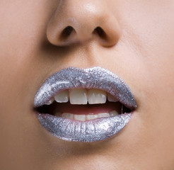 Fototapeta premium Silver lips