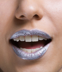 Obraz premium Silver lips