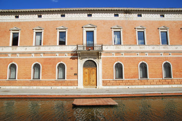 Fototapeta na wymiar Włochy Comacchio pałac wioski Bellini