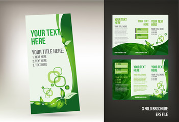 Eco green brochure template