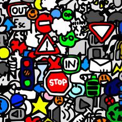 Creative traffic art wallpaper
