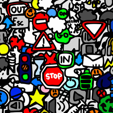 Creative traffic art wallpaper
