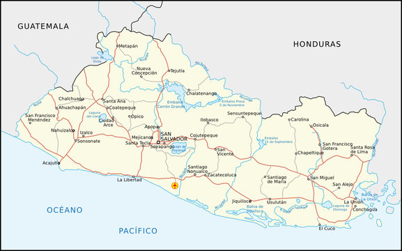 El Salvador Straßenkarte