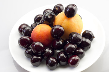 Apricots and cherries