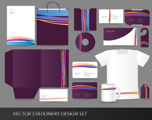 Vector stationery design set