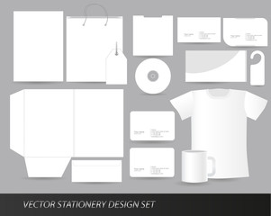 Vector stationery design set template