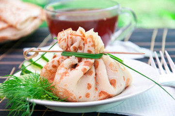 delicious flavored pancakes for breakfast