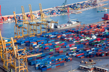 Harbor with lots of cargo. Industry © Photocreo Bednarek