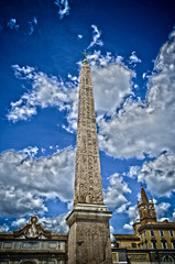 Fototapeta na wymiar Obelisk in Piazza del Popolo, Rome