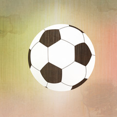 Football soccer on paper background