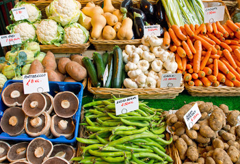 Variety of vegetables for sale