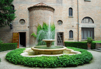 Ravenna, Rasponi Palace (Provincia Palace) courtyard - obrazy, fototapety, plakaty
