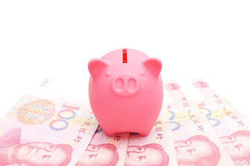 豚の貯金箱　人民元