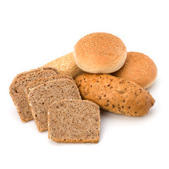 Bread loafs and buns variety