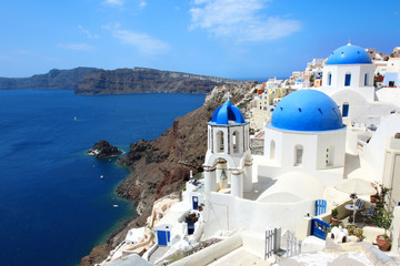 Fototapeta premium Grecja - Santorini (kościół w Oia)