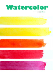 Obraz premium Watercolor hand painted brush strokes