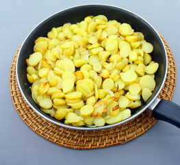 patate rissolées dans la poêle