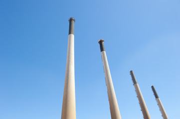 Isolated Chimneys of power station