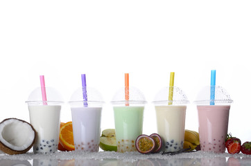 Verschiedene Boba Teas
