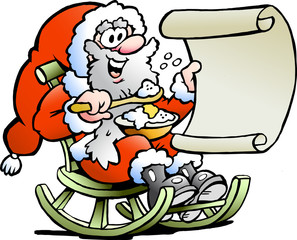 Hand-drawn Vector illustration of an Santa Claus