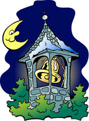 Hand-drawn Vector illustration of an church tower