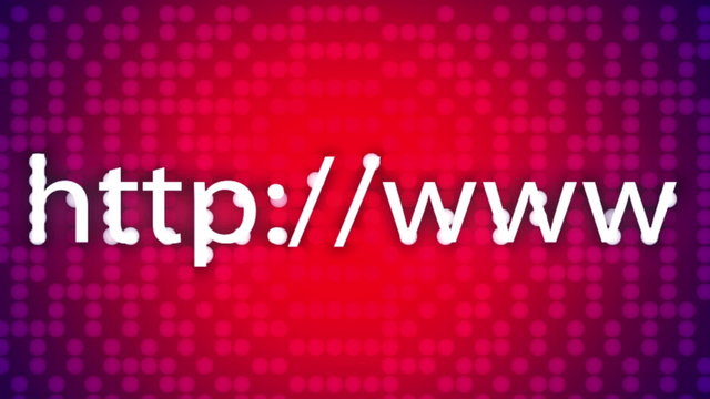web concept over red background