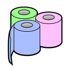 Color toilet paper