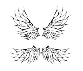 Tribal Wings Tattoo design