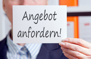 Angebot anfordern !