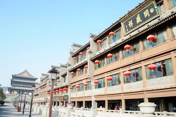 Fotobehang Historische gebouwen in het centrum van Xian China © bbbar