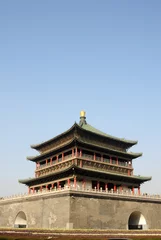 Fotobehang Bell Tower in Xian China © bbbar