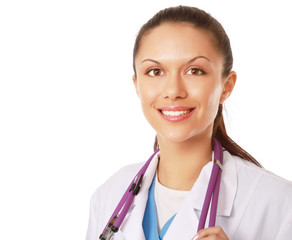 Female doctor with stethoscope