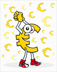 happy golden euro symbol