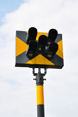 Traffic light on railway