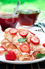 delicious flavored pancakes for breakfast