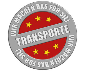 Schild graurot rund rt wmdfs TRANSPORTE