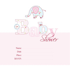 Fototapeta premium Baby shower invitation