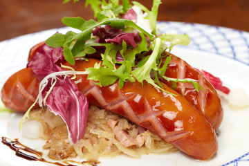 sausages with cabbage